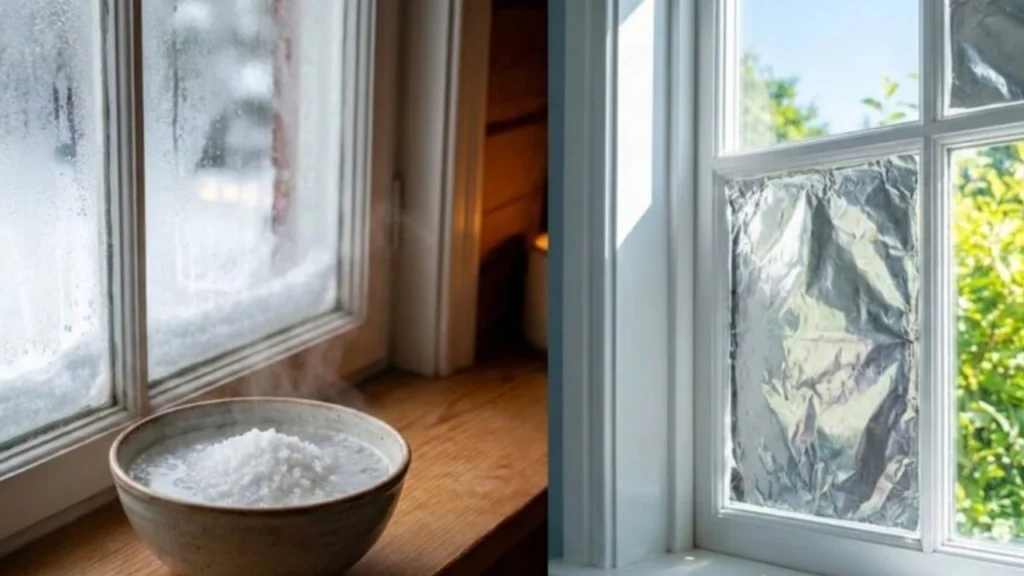 A bowl of salt water by the window in winter: this simple trick works just as well as aluminum foil in summer